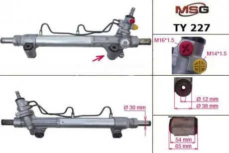 Рулевая рейка с ГПК новая TOYOTA FORTUNER 04-, TOYOTA HILUX (VIGO) 05- MSG TY227