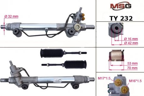 Рулевая рейка с ГУР новая TOYOTA 4RUNNER 09-13,TOYOTA LAND CRUIISER J15 09-13,LEXUS GX 460 09- MSG TY232