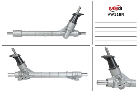 Рульова рейка без ГПК відновлена VW Polo 09-18 MSG VW118R