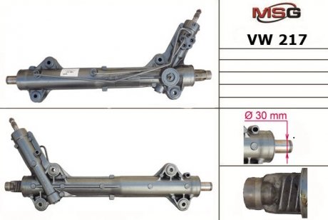 Рулевая рейка с ГУР восстановленная MERCEDES Sprinter 2006-,VW Crafter 2006- MSG VW217R