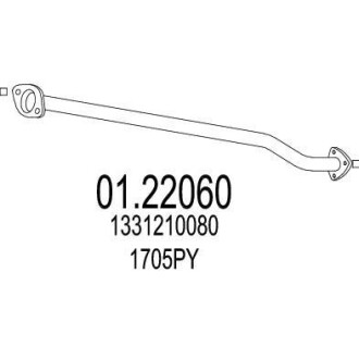 Передня труба вихл. системи MTS 01.22060