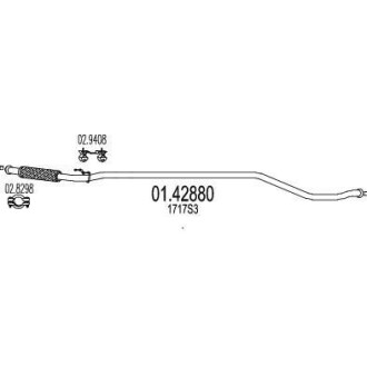 Промежуточная труба выхл. системы MTS 01.42880