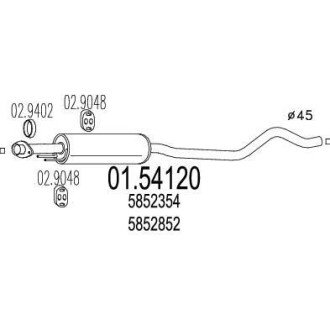 Резонатор MTS 01.54120