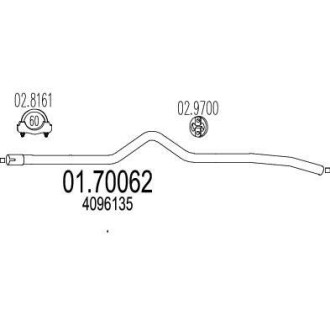 Задня труба вихлопної системи MTS 01.70062