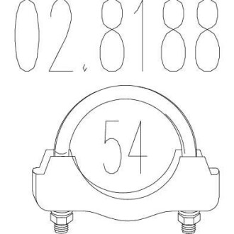 Хомут выхлопной системы MTS 02.8188