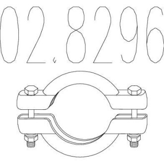 Хомут вихлопної системи MTS 02.8296