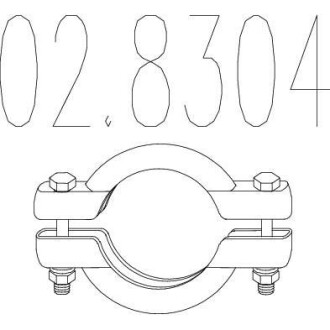 Хомут выхлопной системы MTS 02.8304