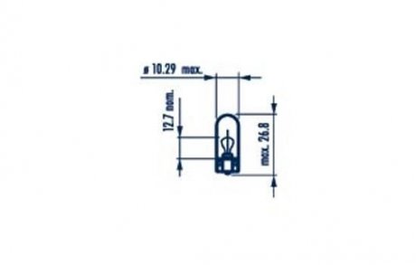 Автолампа W2W 12V 2W W2.1x9.5d Standard (без цоколя) NARVA 170593000