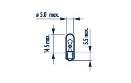 Автолампа W2.3W 12V 2.3W W2х4.6d (без цоколя) NARVA 170733000