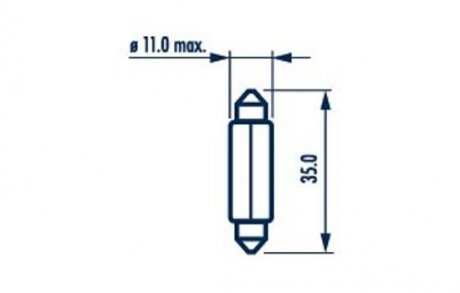 Автолампа C5W 12V 5W SV8.5 (11x35mm) NARVA 171253000