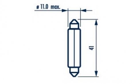 Автолампа C10W 24V 10W SV8.5 Standard (L=41/d=11) NARVA 173273000