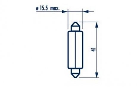 Автолампа C21W 12V 21W S8.5d (15x41mm) NARVA 176343000