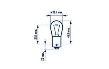 Автолампа P21W 24V 21W BA15s Heavy Duty NARVA 176443000 (фото 1)