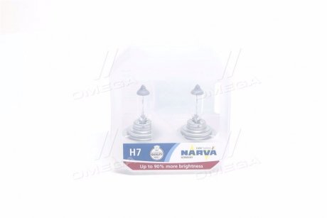 Лампа розжарювання SET H7 12V 55W PX26d RANGE POWER +90 (к-т 2шт) NARVA 48047S2