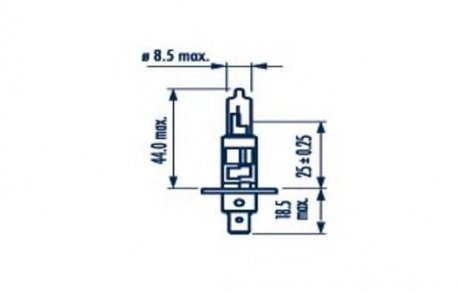 Лампа накаливания H1 12v 55w P14,5s (выр-во) NARVA 48320B1