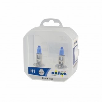 Лампа накаливания TWIN SET H1 12V 55W RANGE POWER WHITE (выр-во) NARVA 48641S2