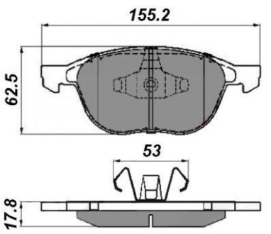 Гальмівні колодки пер. Focus/C-Max/Kuga 03- National NP2002