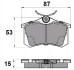 Тормозные колодки зад. Caddy III/IV/Passat/Audi A4/A6 (Lucas) National NP2037 (фото 1)