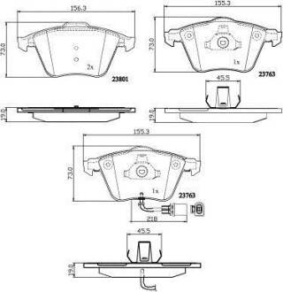 Тормозные колодки пер. Audi A4/A6/A8 00- National NP2559