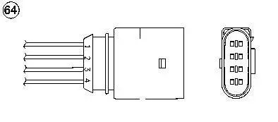 Лямбда-зонд NTK (OZA659-EE25) AUDI/SEAT/SKODA/VW A3/Leon/Octavia/Bora "1,6-2,0 "96-10 NGK 0399