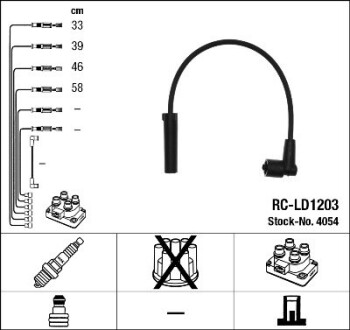 Кабель запалювання NGK 4054