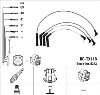 Комплект кабелiв запалювання NGK 5383