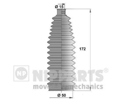 Пильовик рульового механізма NIPPARTS J2842023