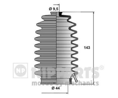 Пильовик рульового механізма NIPPARTS J2844002