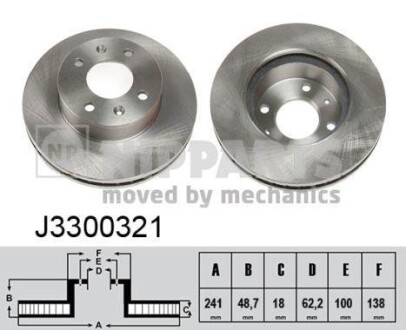 Тормозной диск NIPPARTS J3300321