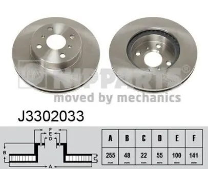 Тормозной диск NIPPARTS J3302033