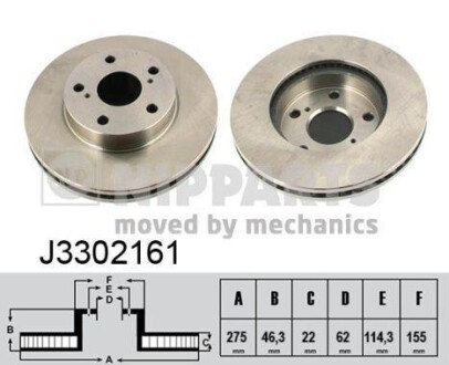 Тормозной диск NIPPARTS J3302161