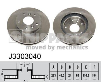 Тормозной диск NIPPARTS J3303040