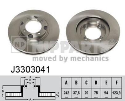 Тормозной диск NIPPARTS J3303041