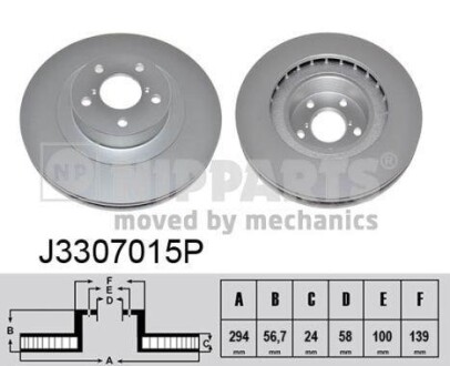 Тормозной диск NIPPARTS J3307015P