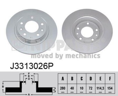 Тормозной диск NIPPARTS J3313026P