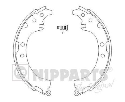 Гальмівні колодки NIPPARTS J3502050