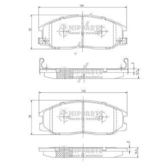 Гальмівні колодки NIPPARTS J3600526 (фото 1)