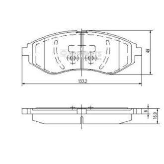 Тормозные колодки NIPPARTS J3600911