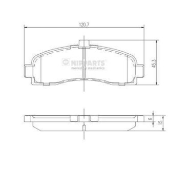 Тормозные колодки NIPPARTS J3601053