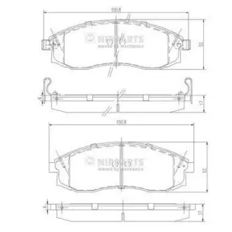 Тормозные колодки NIPPARTS J3601066