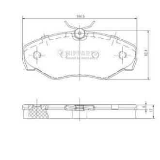 Тормозные колодки NIPPARTS J3601080