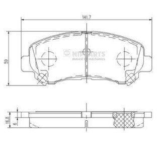 Гальмівні колодки NIPPARTS J3601096