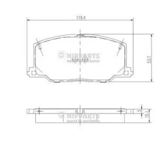 Тормозные колодки NIPPARTS J3602037