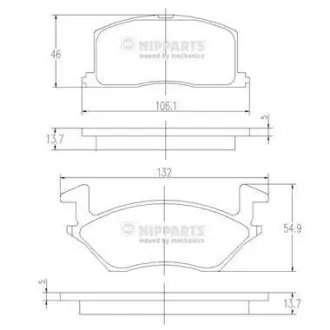 Тормозные колодки NIPPARTS J3602057