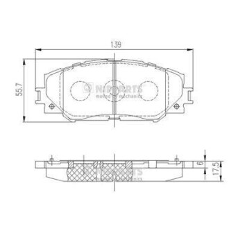 Тормозные колодки NIPPARTS J3602120