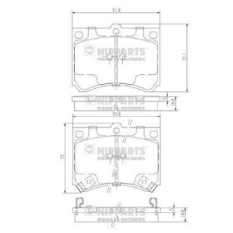 Тормозные колодки NIPPARTS J3603035