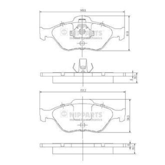 Гальмівні колодки NIPPARTS J3603065