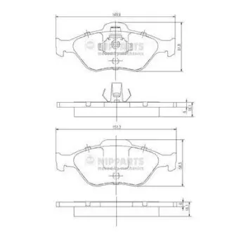 Гальмівні колодки NIPPARTS J3603065