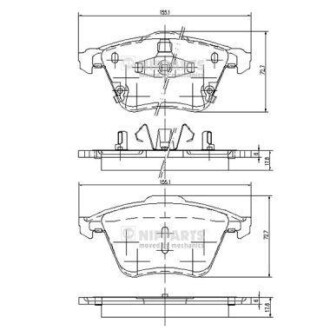 Тормозные колодки NIPPARTS J3603067