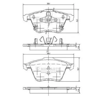Гальмівні колодки NIPPARTS J3603067
